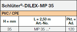 Schlüter-DILEX-MP 35