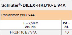 Schlüter®- DILEX-HKU-E V4A