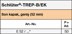 Schlüter®-TREP-B için aksesuar