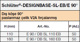 Schlüter®-DESIGNBASE-SL-EB/E 90°