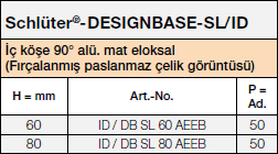 Schlüter®-DESIGNBASE-SL/ID aeeb