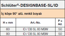 Schlüter®-DESIGNBASE-SL/ID ac