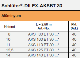 Schlüter-DILEX-AKSBT 30